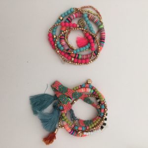 Multi colored bracelets