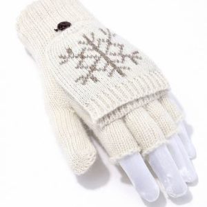 Snowflake fingerless glove