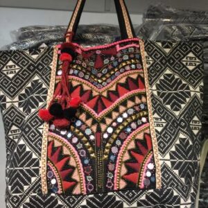 Beach bag embroidered