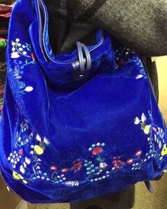 velvet hobo handbag