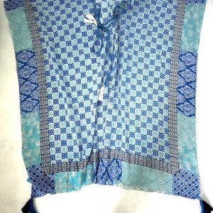 beach cover-up blue