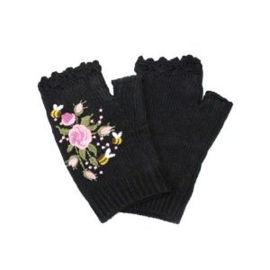 fingerless gloves women BLack