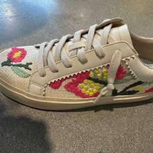embroidered athletic shoes